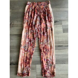 M. Fredric Floral Cottage Core Ankle Pants Bohemian Peasant Hippie Casual Cotton